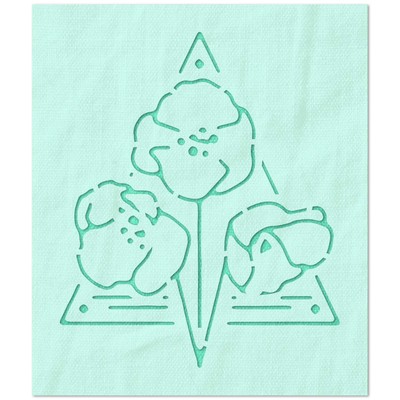 Triangle Flowers Stencil - Reusable Mylar for DIY Crafts, Painting & Drawing