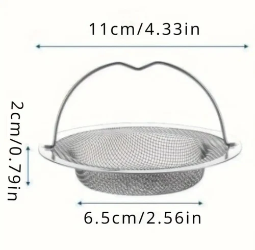 Stainless Steel Sink Bathtub Shower Hair Food Catcher Drain Plug Filter Strainer - Picture 2 of 9