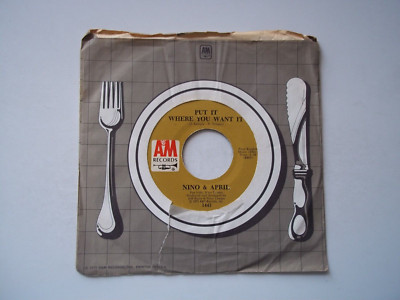 NINO & APRIL Put It Where You Want It / Can't Get Over You 45 RPM 7'' Record 1973
