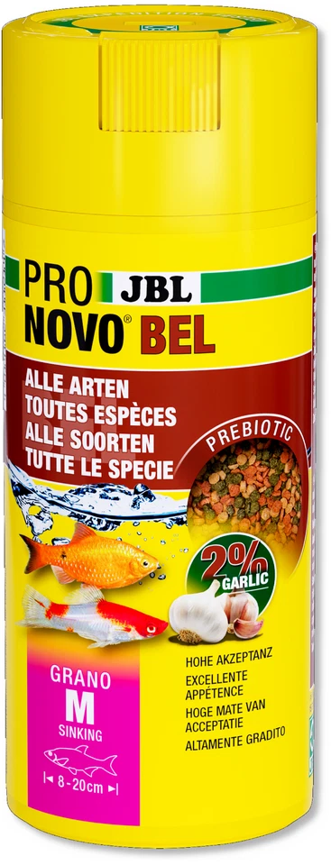 Fischfutter 3x250ml Granulat alle Aquariumfische 8-20cm PRONOVO BEL GRANO M