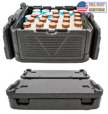 Cooling Chilling Collapsible Cooler Chest Box Insulated Foldable Portable Large