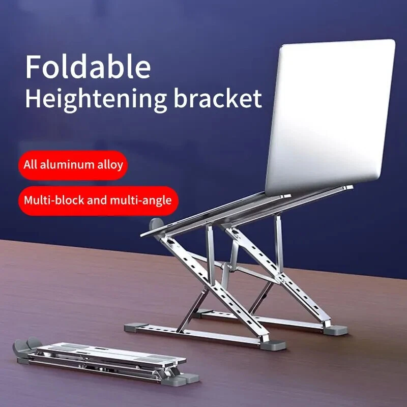 Adjustable Aluminum Laptop Stand For Macbook PC Tablet Foldable Design  