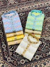 Mens Kurta Pyjama Set Indian Ethnic Pakistani Kurta Wedding Party Kurta Pajama