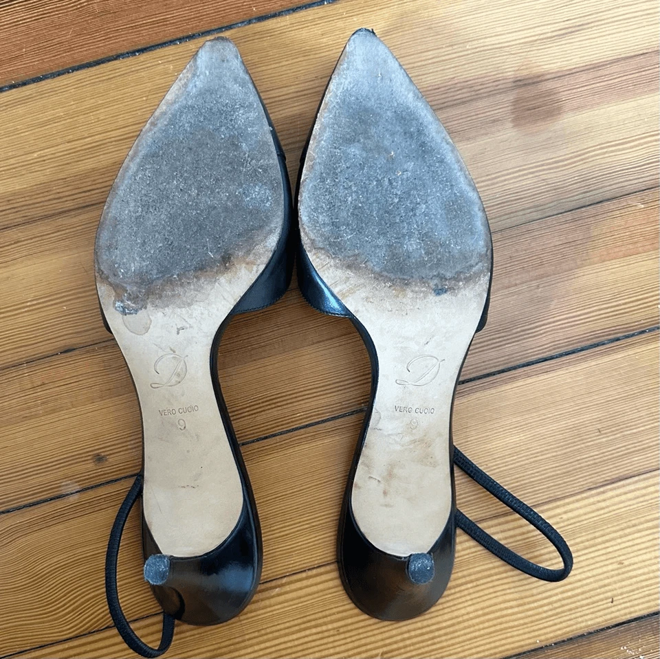 Correas Delman Laci de cuero negro talla 9 Foto 3 de 4