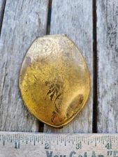 Vintage Powder Compact Unusual Shape American Beauty by Elgin American