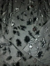 Krizia Italian Black Animal Velvet Pattern Luxurious Ladies Coat Sz 42 Us Sz 8