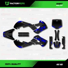 Gray & Blue Shift Racing Graphics Kit fits Kawasaki 00-24 Kx65 Kx 65 Decal