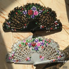 Spanish Style Fans Wood Fans Custom Woman Dance Fans Hand Painted Wedding Gift