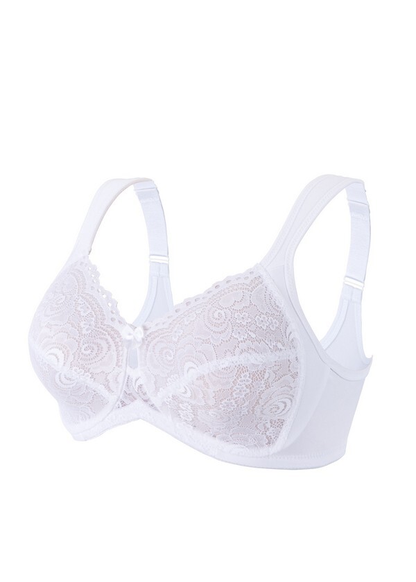 Glamorise ELEGANCE SoftCup Bra 36C Wireless SIDESMOOTHING White NEW