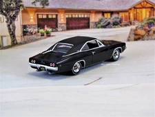 1968 68 Dodge Charger R/T Triple Black Real Rider Wheels Model Limited Ed F