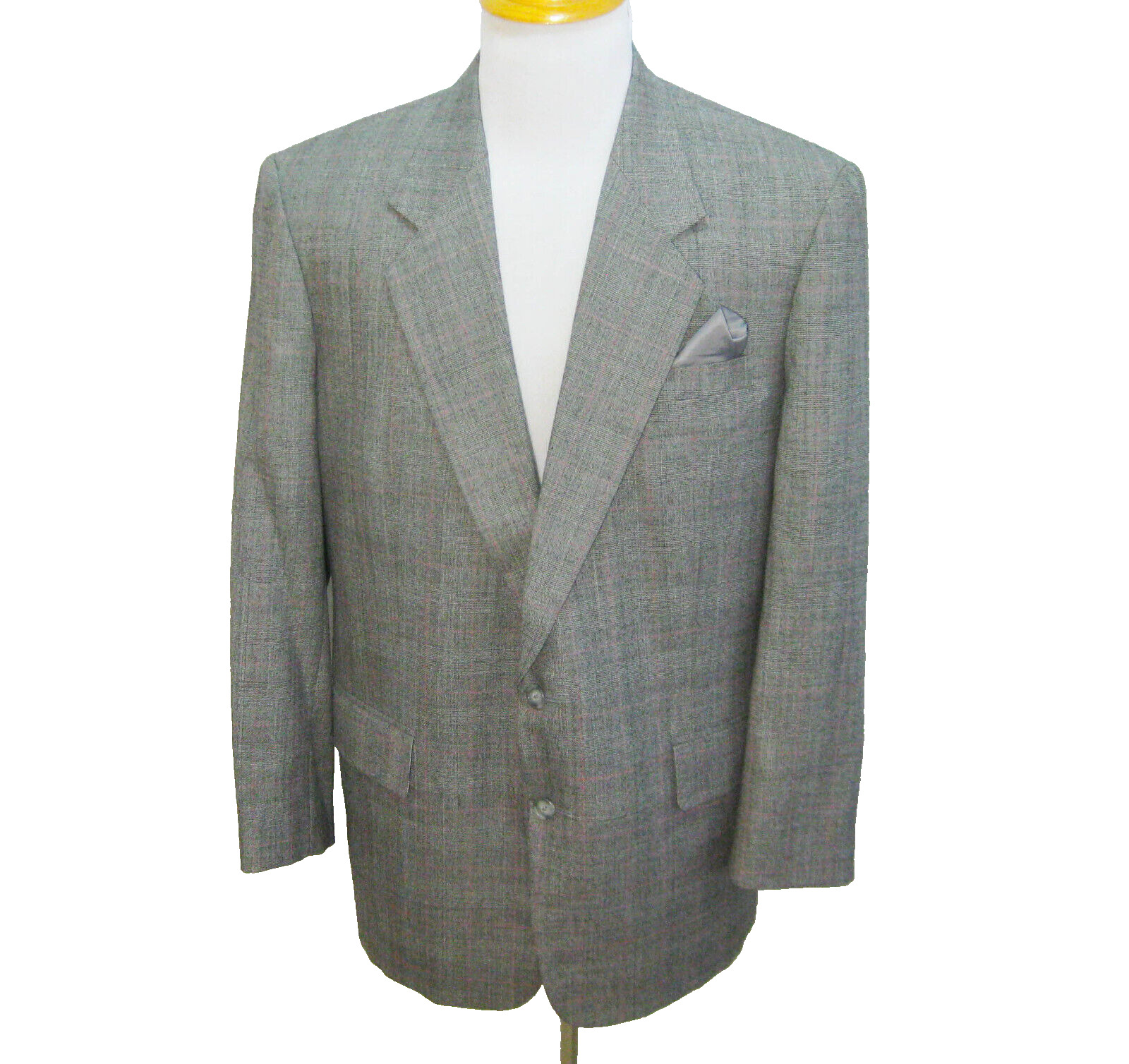 CUSTOM CLOTHIERS Men's (Size 44R) Gray 100% Wool … - image 1