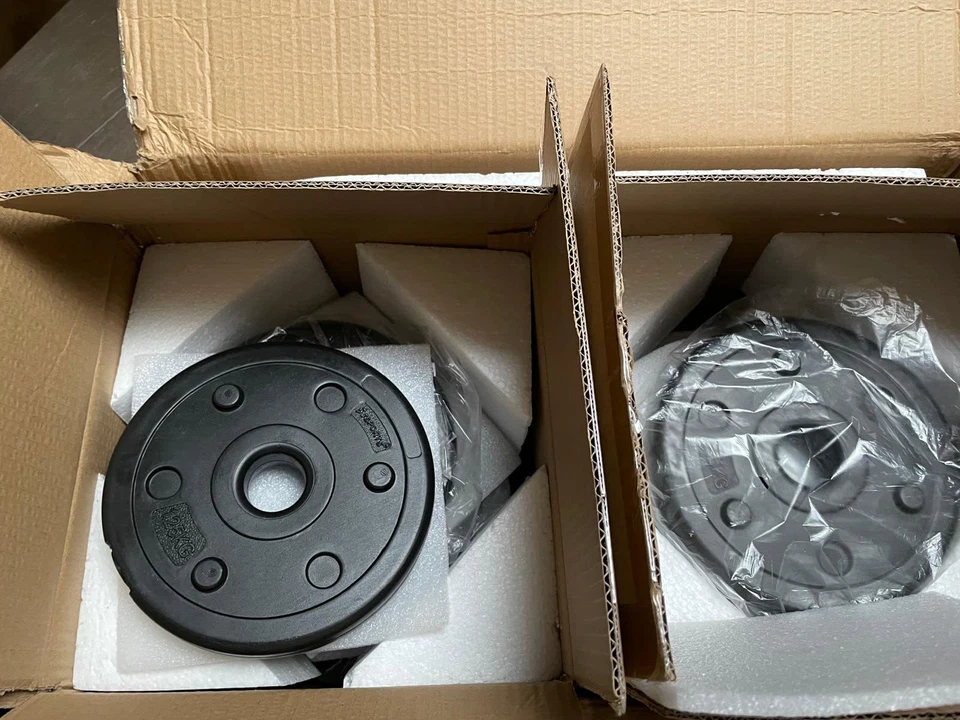 ScSPORTS Festes Set 2x5Kg 4x2,5Kg 6x1,25Kg Kunst + 2xKH NEU - Bild 2 von 3