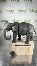 Vintage Heavy Hard Rubber Realistic 6" Toy Elephant Figurine