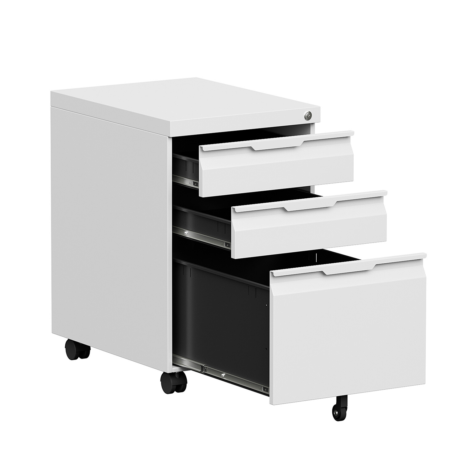 3-Drawer Rolling Filing Cabinet Storage Cabinet Under Desk Home Office Organizer