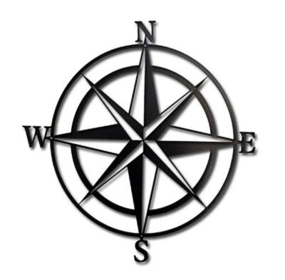 19'' Compass Metal Wall Decor, Metal Map, Metal Wall Decor, Art Work, Wall Art