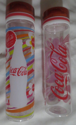 Coca-Cola Cool Gear Set of 2 Straightwall Chugger Water Bottle Paisley Flourish