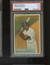 1954 Bowman Jim Gilliam Brooklyn Dodgers #74 🚀😳💥 PSA 1.5