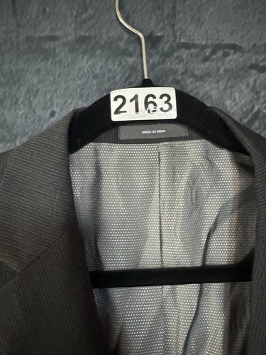 Joseph Abboud Blazer Mens 42R Black Stripe Wool Blend Jacket Career Professional - Picture 15 of 15