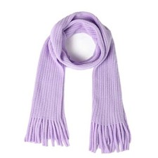 Kids Knit Scarf Winter Fashion Solid Color Toddler Baby Scarves Neck Purple