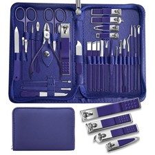 Manicure Set Personal Care Mens Grooming Kit, 30 in 1 30 Set, 30 1 Blue