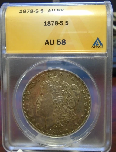 1878 S United States Morgan Silver Dollar ANACS AU 58 Nice Coin