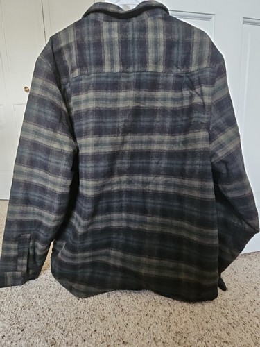 New W/ Tags Coleman Flannel Plaid Shirt/Jacket Olive Green Sherpa Lined Sz Large - Picture 8 of 10