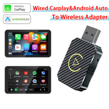 Wireless Carplay Android Auto Adapter 2 in 1 Mini Box Plug Play Wireless Dongle