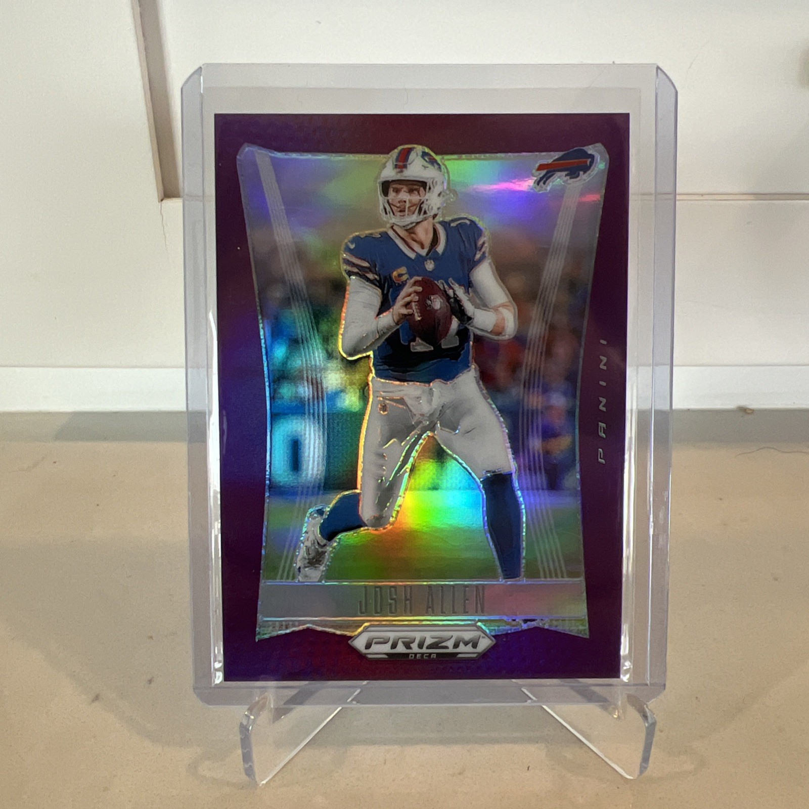 JOSH ALLEN 2024 PANINI PRIZM DECA FOOTBALL PURPLE BUFFALO BILLS /99