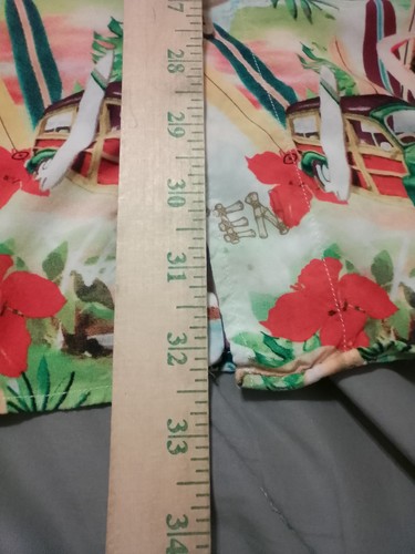 Junction West Herren Hemd XL Hawaii Hula Girl Blumen Surfbrett Tasche - Bild 6 von 8