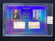 2025 Eternal Revelation George Washington/Franklin D. Roosevelt 2 Relic Blue /75