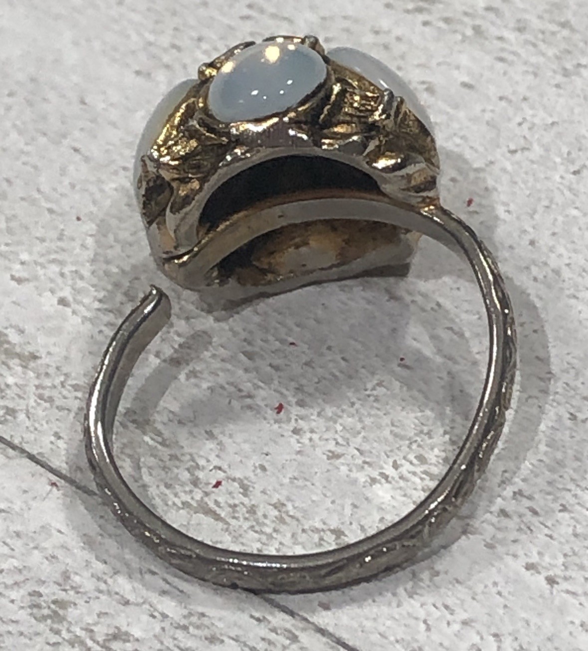 Large Opal  Statement Ring  Size 7.5 Vintage Look - image 4