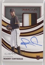 2022 Panini Immaculate Material Red 41/49 Roansy Contreras #IMA-RC Auto 0w4i
