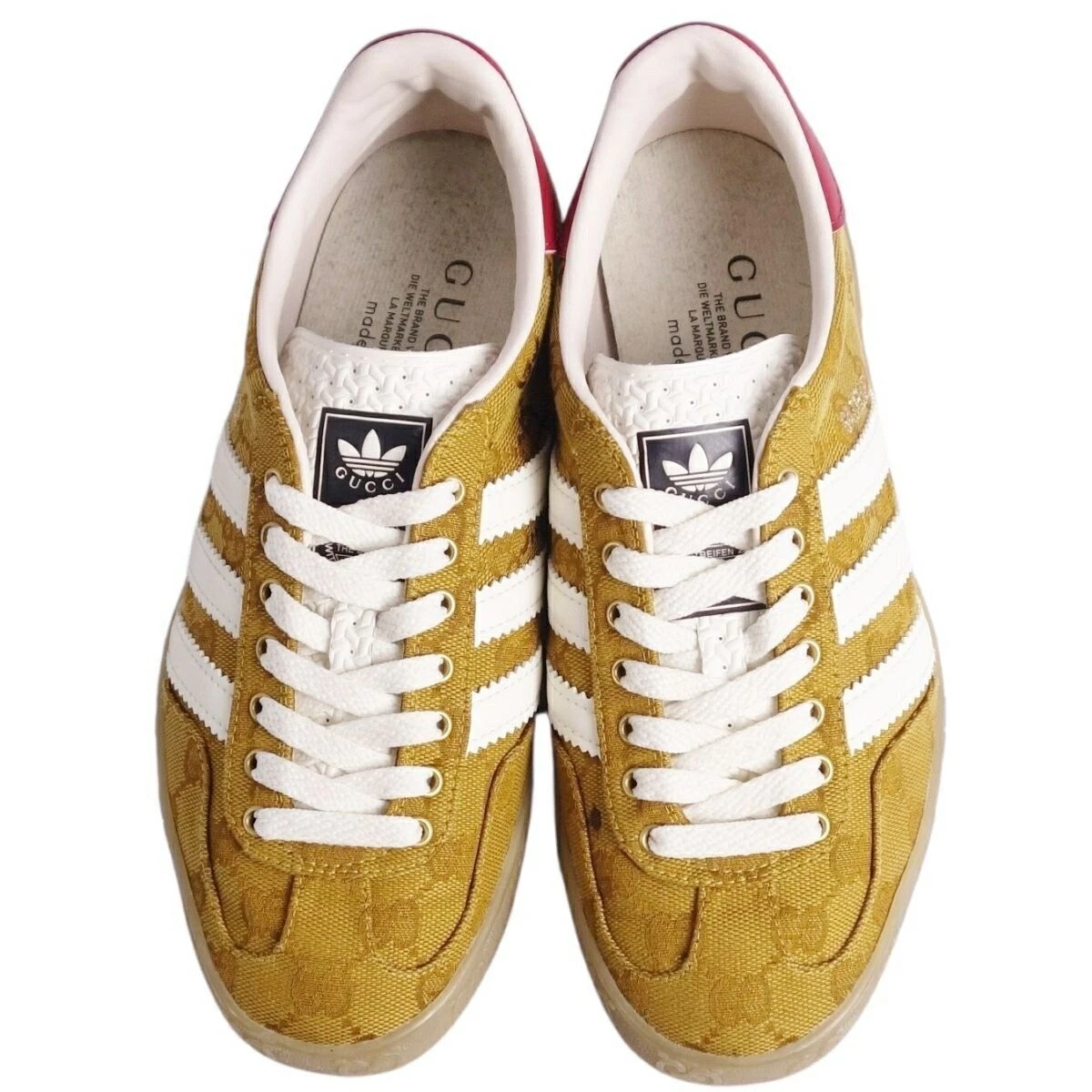 Baskets Gucci adidas GUCCI adidas 2023 GAZELLE Gazelle coupe basse GG chaussure toile