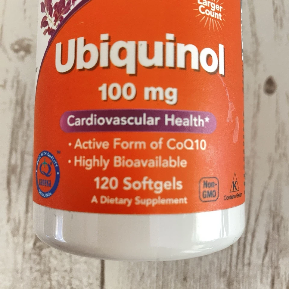 120 cápsulas blandas NOW Foods ubiquinol 100 mg CoQ10 activa salud cardiovascular 26/08 Foto 2 de 4