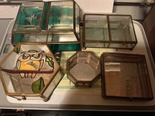 small trinket boxes vintage beveled glass jewelry boxes