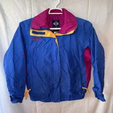 Vintage 90s COLUMBIA Woman's Bugaboo Multicolor Ski Jacket Shell Size Medium