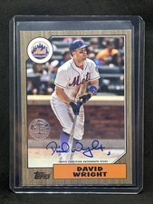 2022 Series 1 1987 Topps Baseball Gold /50 David Wright #87BA-DW Auto A2