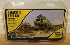 Woodland Scenics 1111 Green Deciduous Realistic Trees Kit 0.75" - 3" Forest