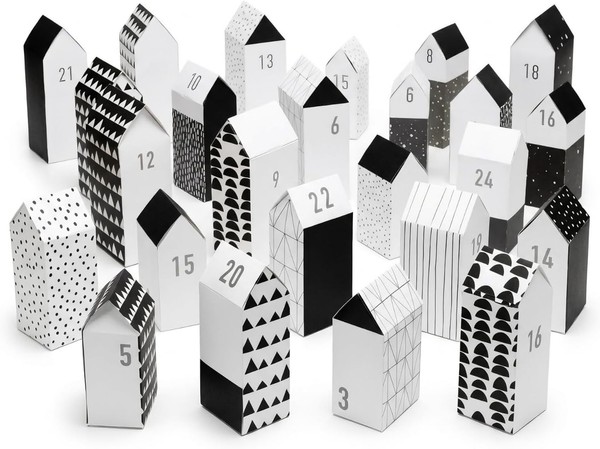 DIY Adventskalender 24 Skandinavische WeihnachtshäUser Karton Bastelset-image