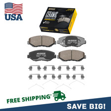 Front Ceramic Brake Pads W/Clips for 2002 - 2006 HONDA CR-V 2.4L 2012 - 2016 FWD