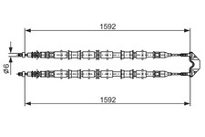 BOSCH Bremsseil Seilzug Feststellbremse 1 987 482 102 für OPEL ASTRA CC T98 F35