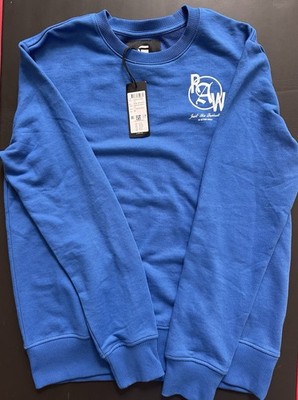 G-Star RAW Herren Sweatshirt Blau   Neu mit Etikett   Größe M   Logo Print