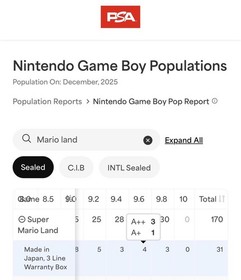 9.6 A+ PSA Super Mario Land Yellow Screenshots WATA VGA CGC New Nintendo Gameboy