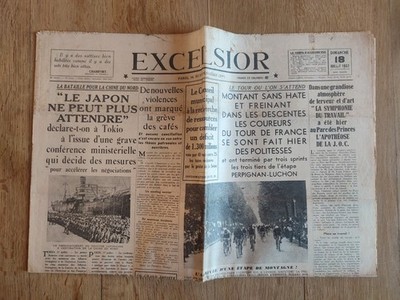 BE393 Excelsior Zeitung 1937 Juli - Konflikt Japan China