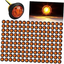 150 Pieces 3/4 Inch Round Mini Surface Mount LED Side Marker Lights Amber