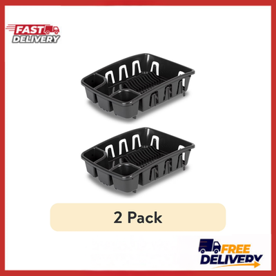 #ad #ad 2 Pack Sterilite Dish Drying Rack Kitchen Countertop Utensil Holder Drainer $12.99
