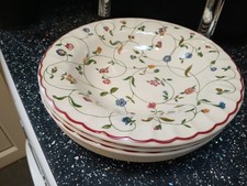 STAFFORDSHIRE OAKWOOD RIMMED SOUP PLATES X 6