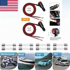 Cigarette Lighter Extension Cord 3.3ft/1M 12V for Car Refrigerator Dash Cam