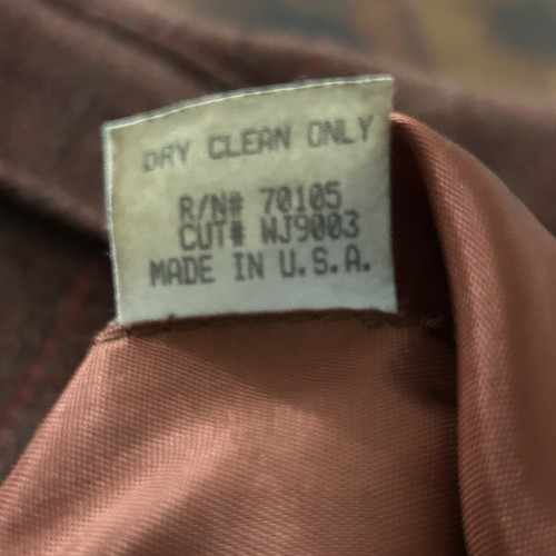 NORM THOMPSON Rust Plaid Button JACKET Shacket M Wool Mohair Vintage Brown Cozy - Picture 15 of 16