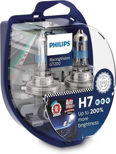 Philips Racing Vision GT200 H7 55W Two Bulbs Head Light High Beam Upgrade Stock - Picture 2 of 12